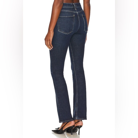 Agolde Nico High Rise Slim Boot size 31 Flare Dark Wash Button Fly NWT - Picture 4 of 16